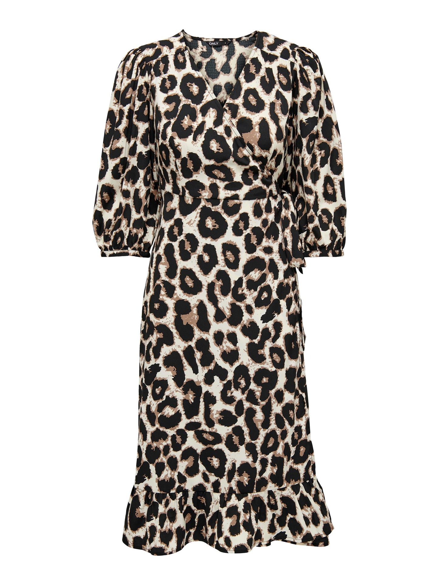 ONLOLIVIA 3/4 WRAP MIDI DRESS WVN NOOS