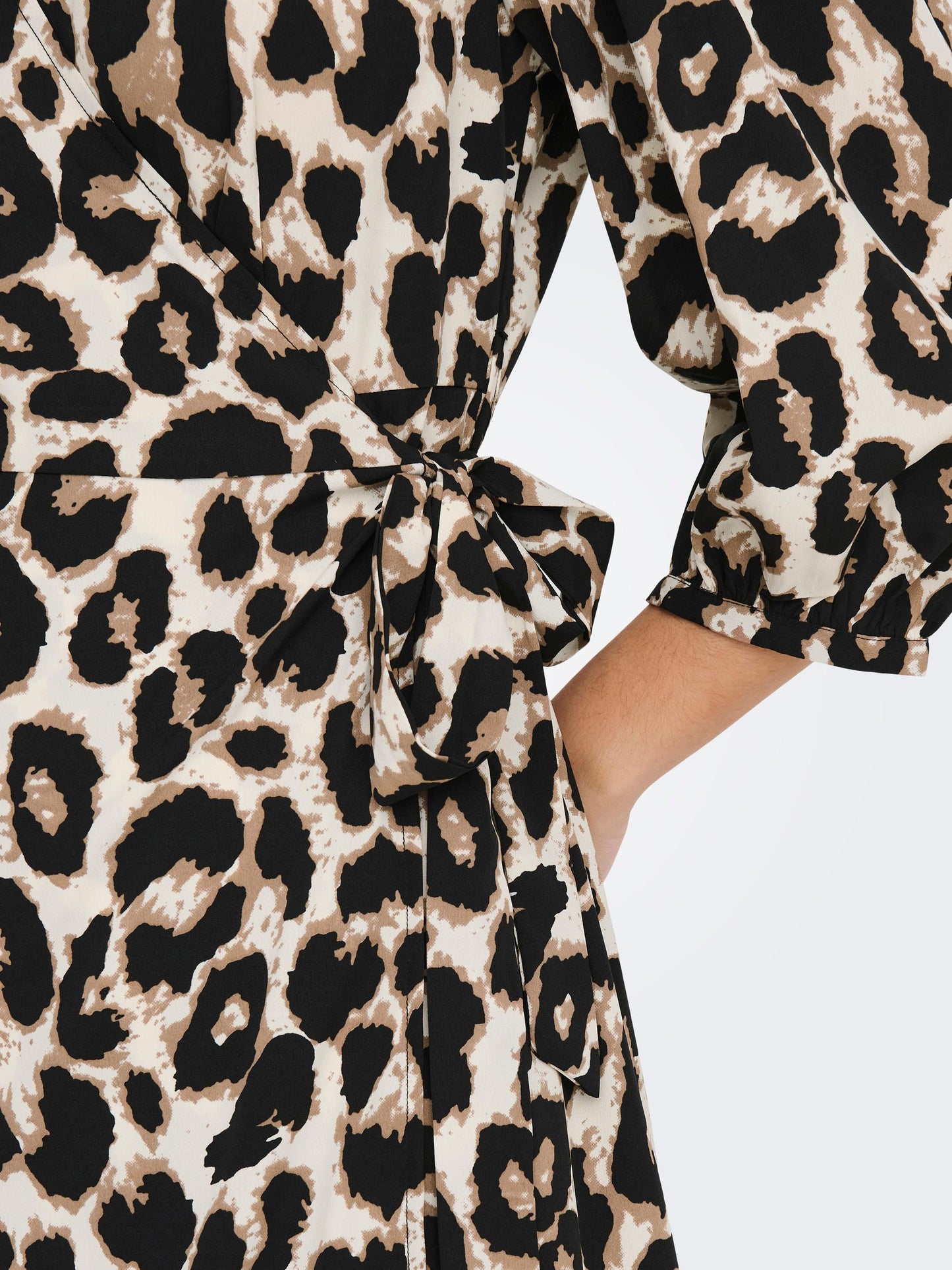 ONLOLIVIA 3/4 WRAP MIDI DRESS WVN NOOS