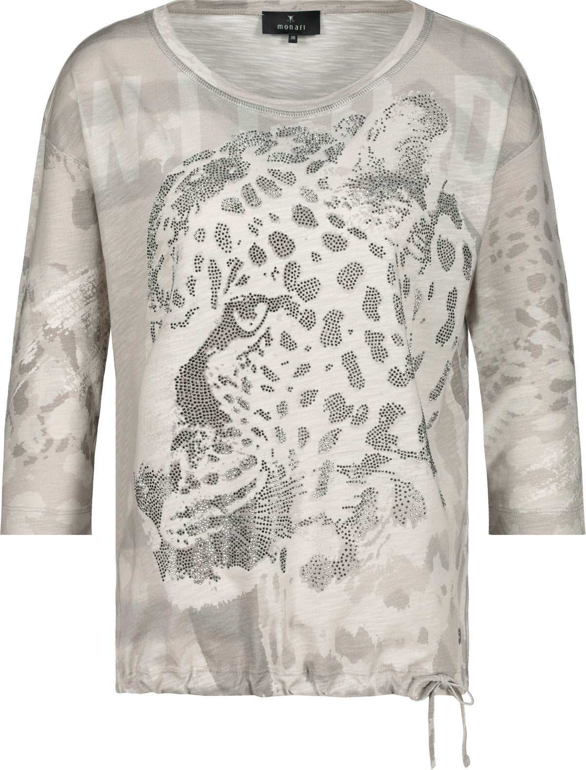 T-Shirt, light khaki gemustert
