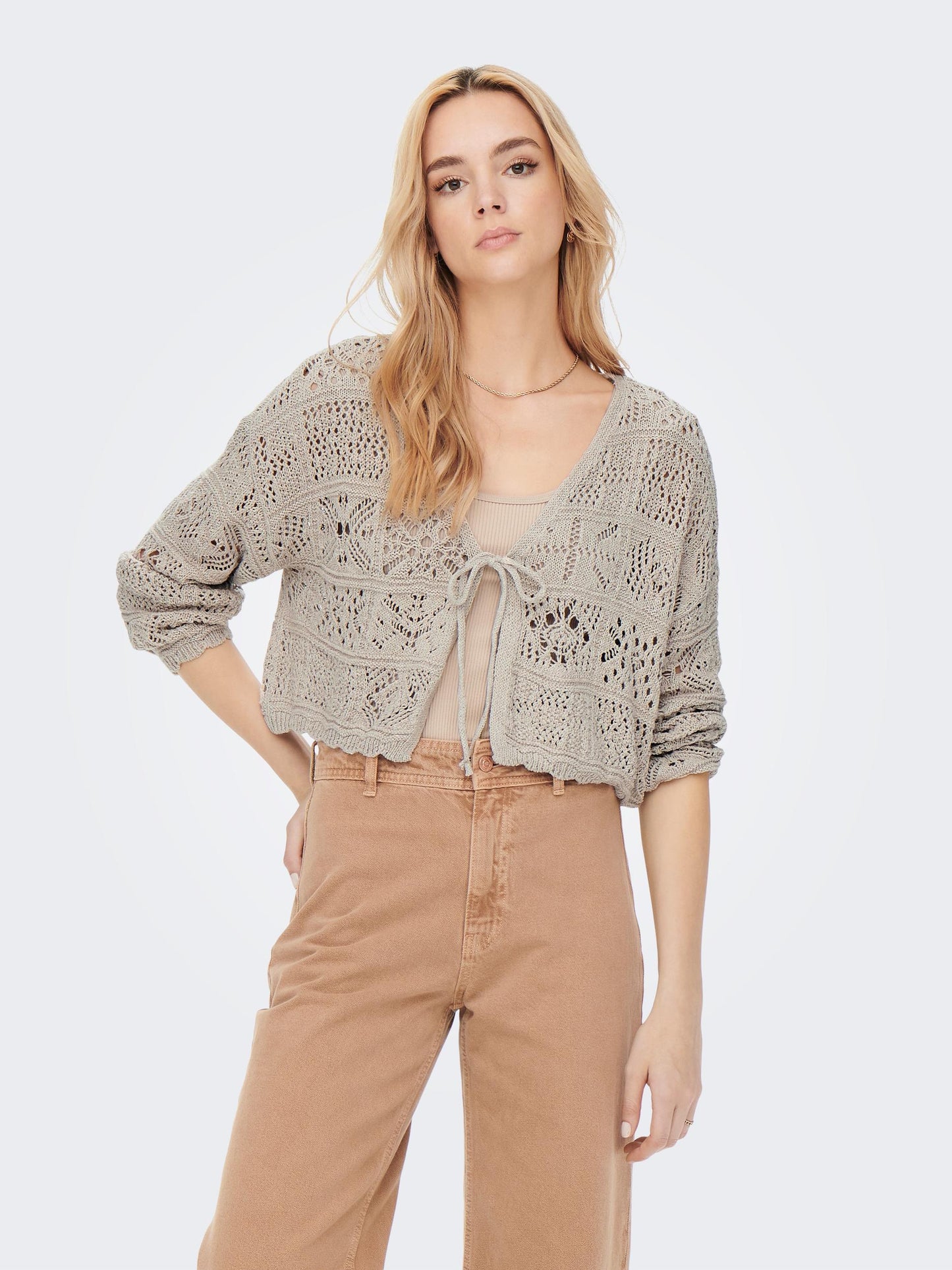 ONLBEACH LIFE 7/8 O-N CARDIGAN KNT NOOS