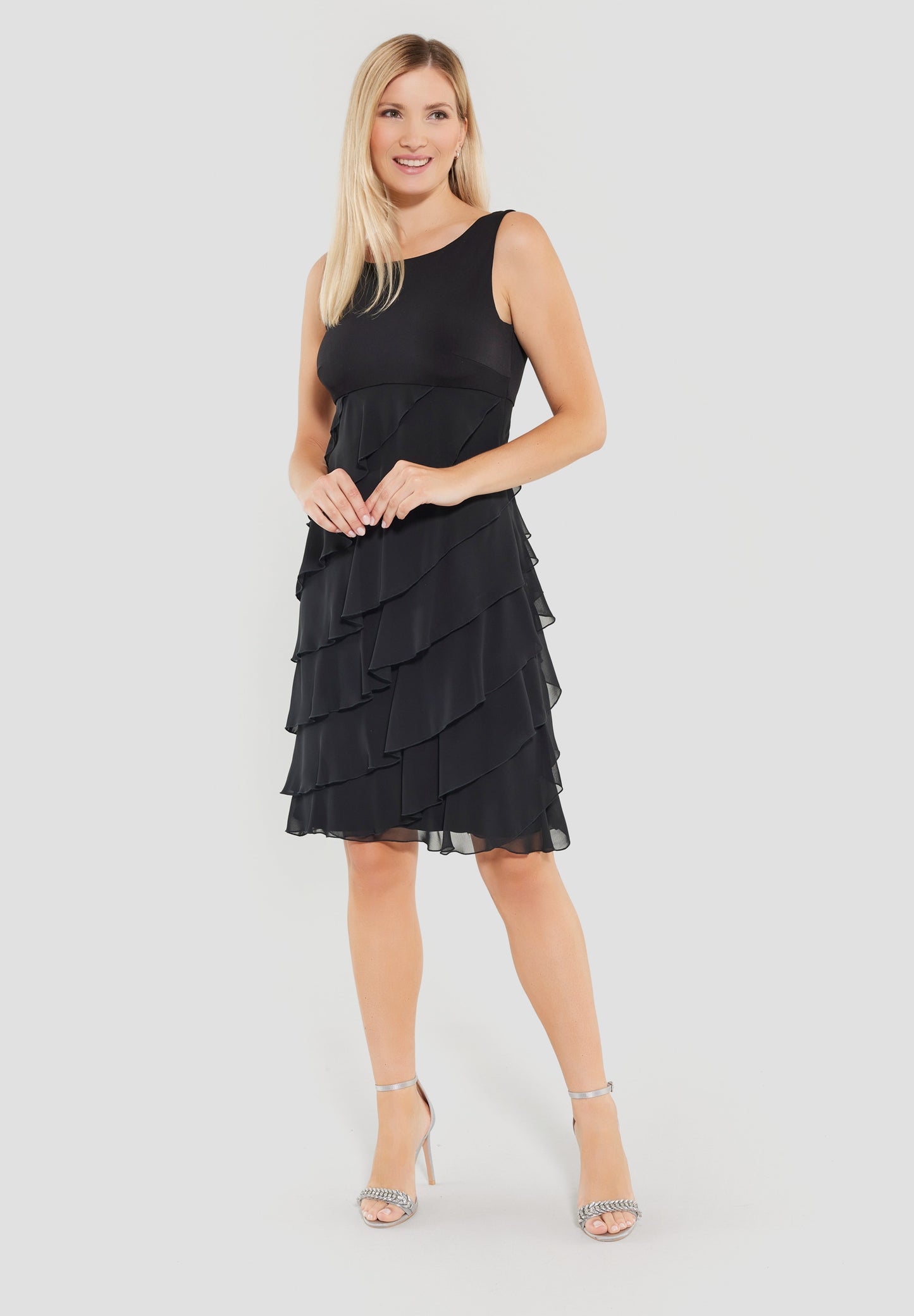 Cocktailkleid aus Materialmix