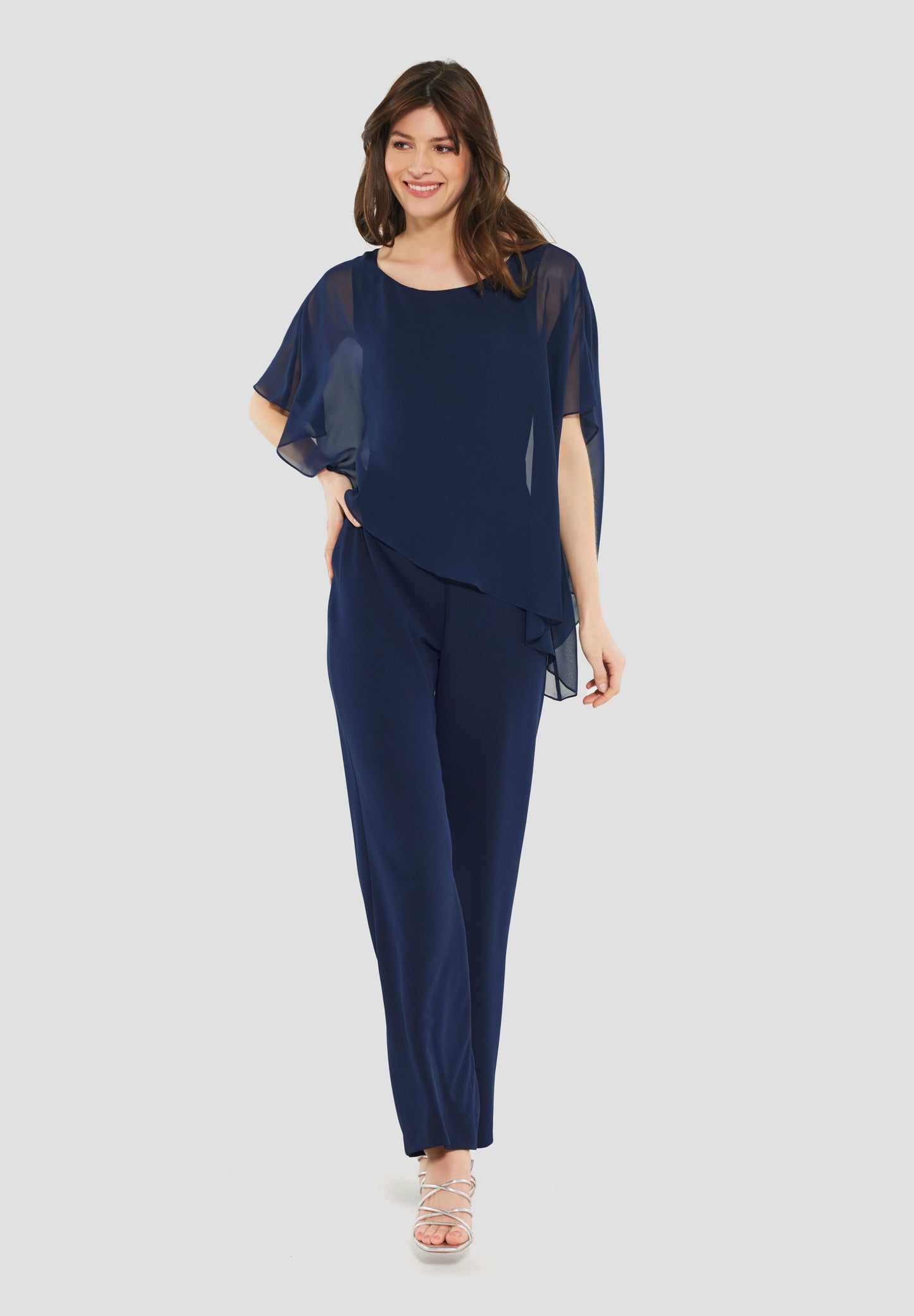 Jumpsuit mit asymmetrischem Überwurf