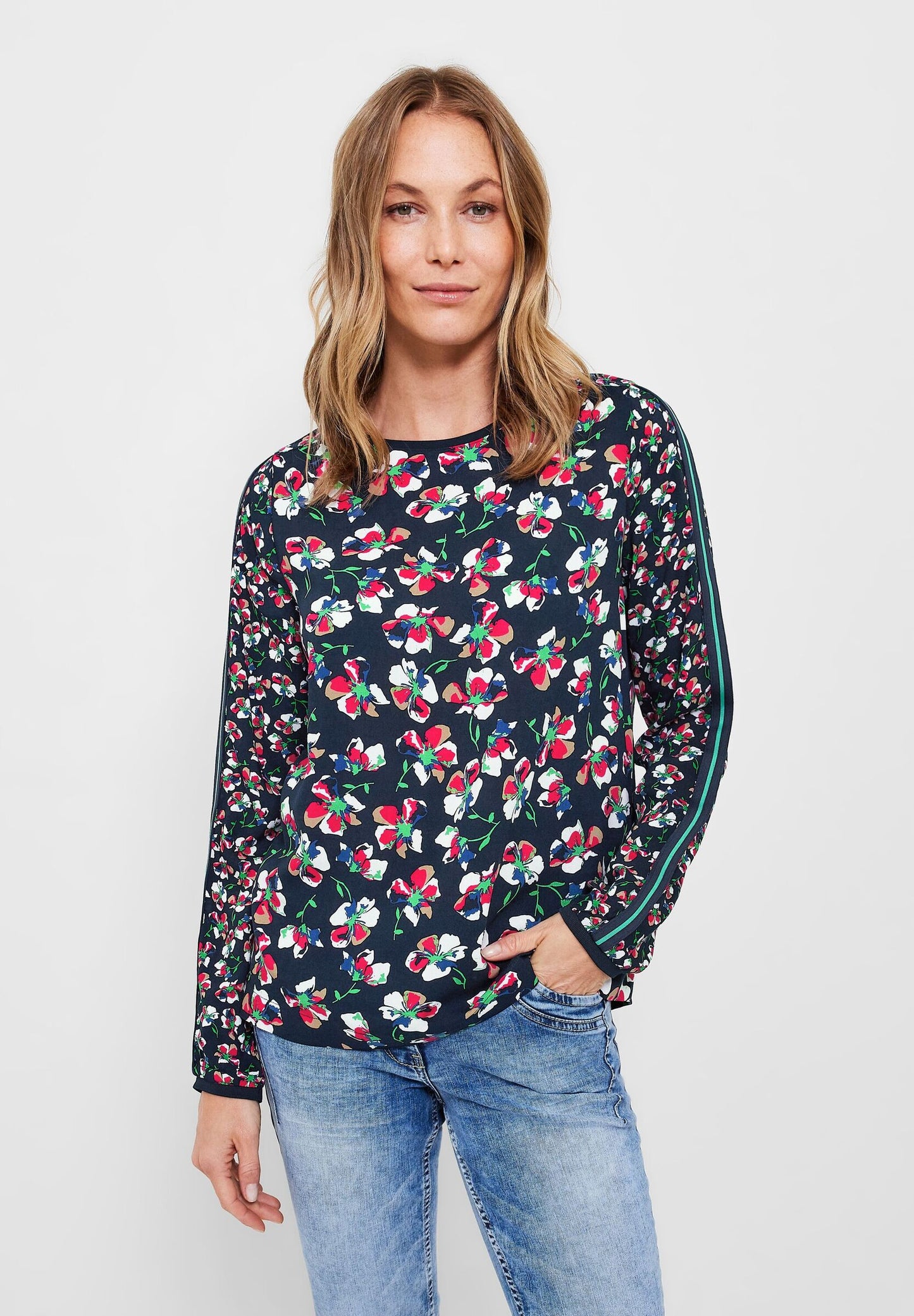 Bluse mit Blumen Printmix