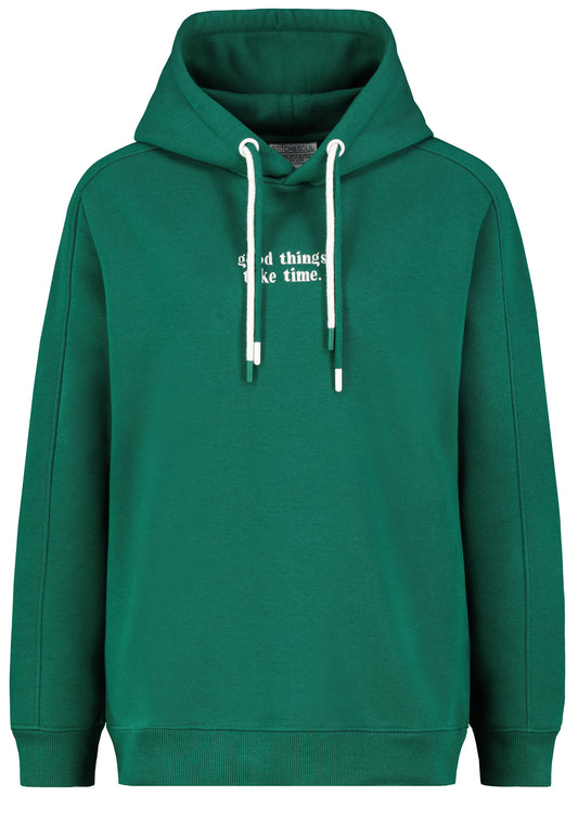 DOB Sweat, langarm, Kapuze mit Dart, racing green