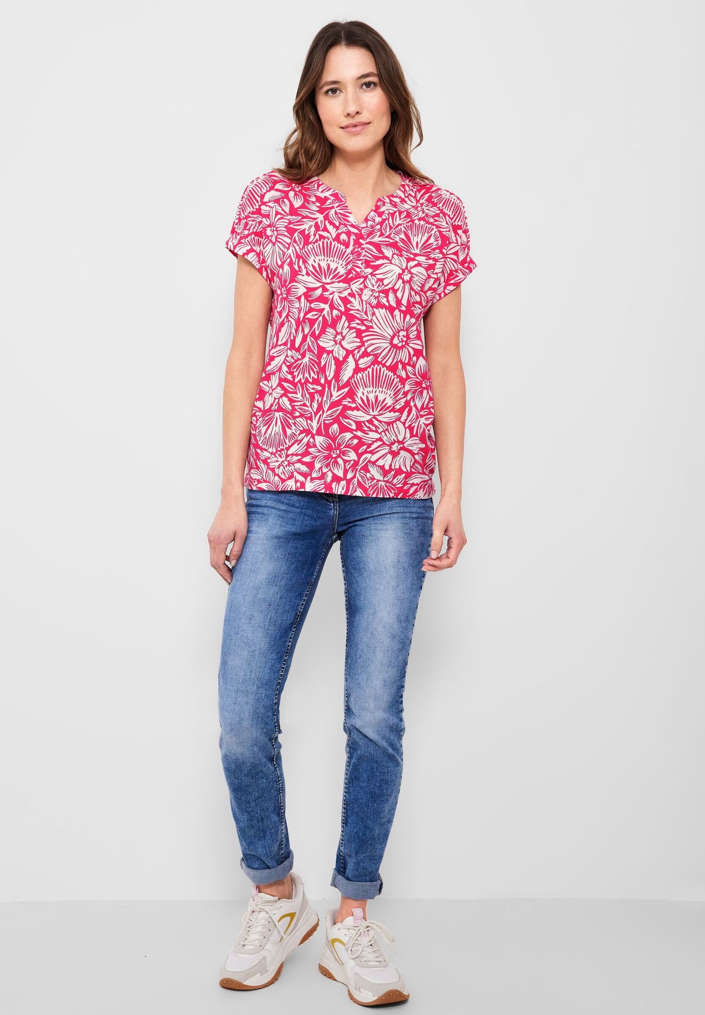 T-Shirt mit Blumenmuster