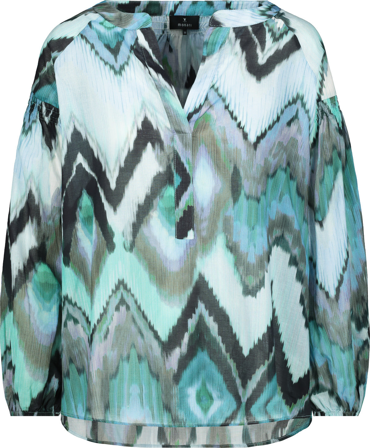 Bluse, fresh mint gemustert