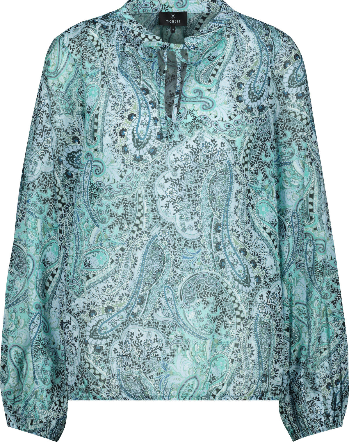 Bluse, fresh mint gemustert