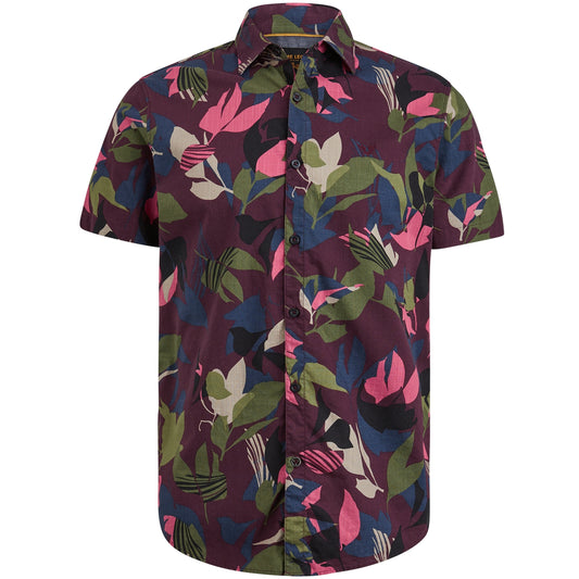 Short Sleeve Shirt Print Sid Ctn Slub