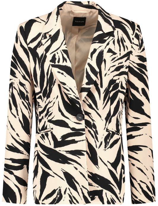 Taillierter Blazer mit Print