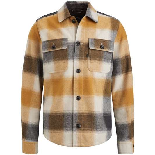 Long Sleeve Shirt Check Brushed Woolblend