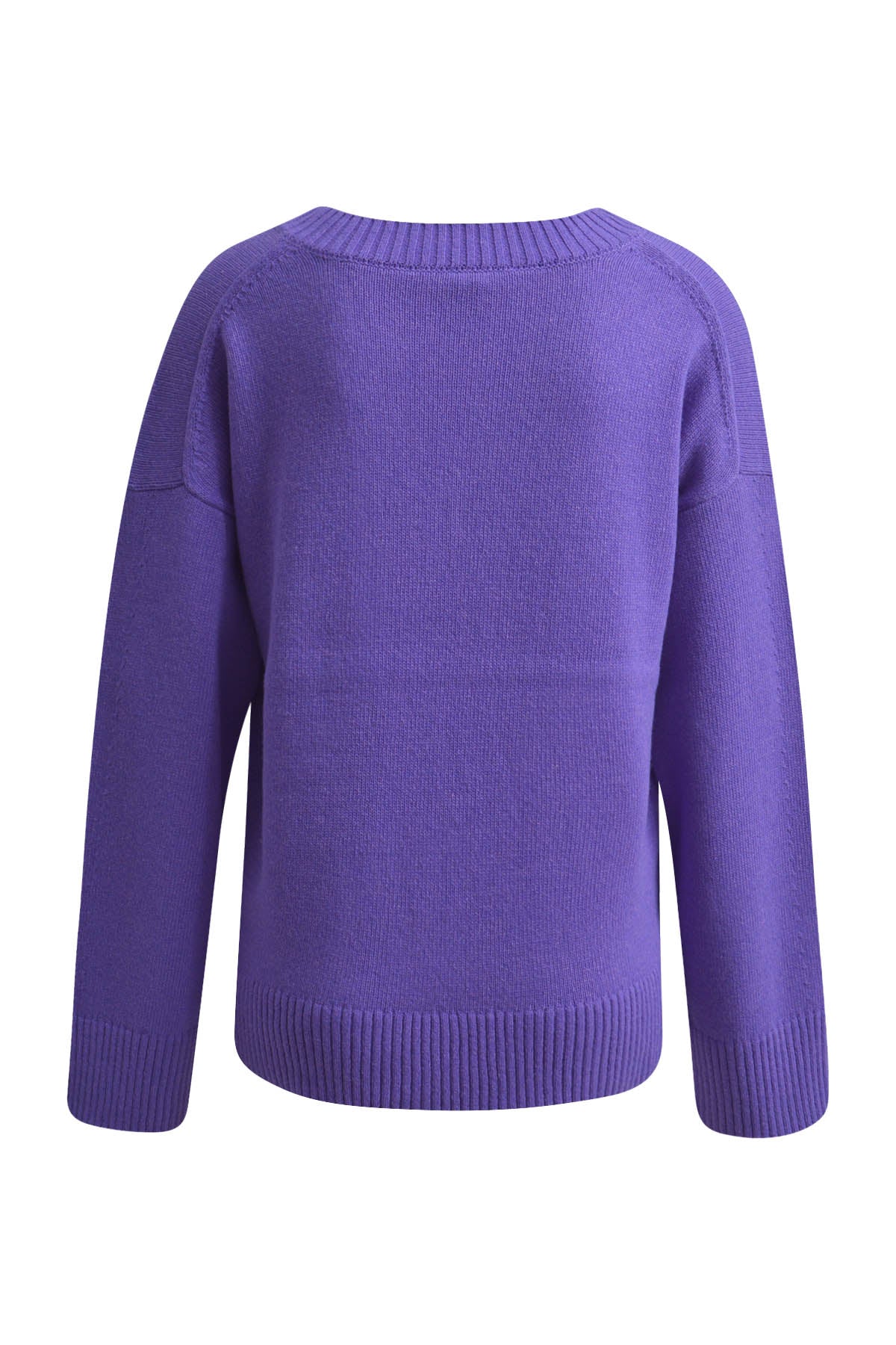 Wide Rib V-Neck Pullover