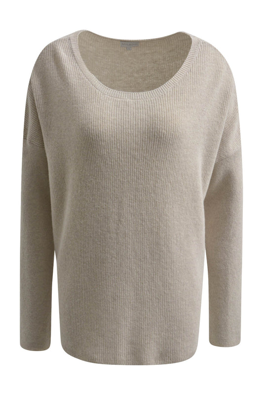 oversized pullover w roundneck and 1/1 sleeves