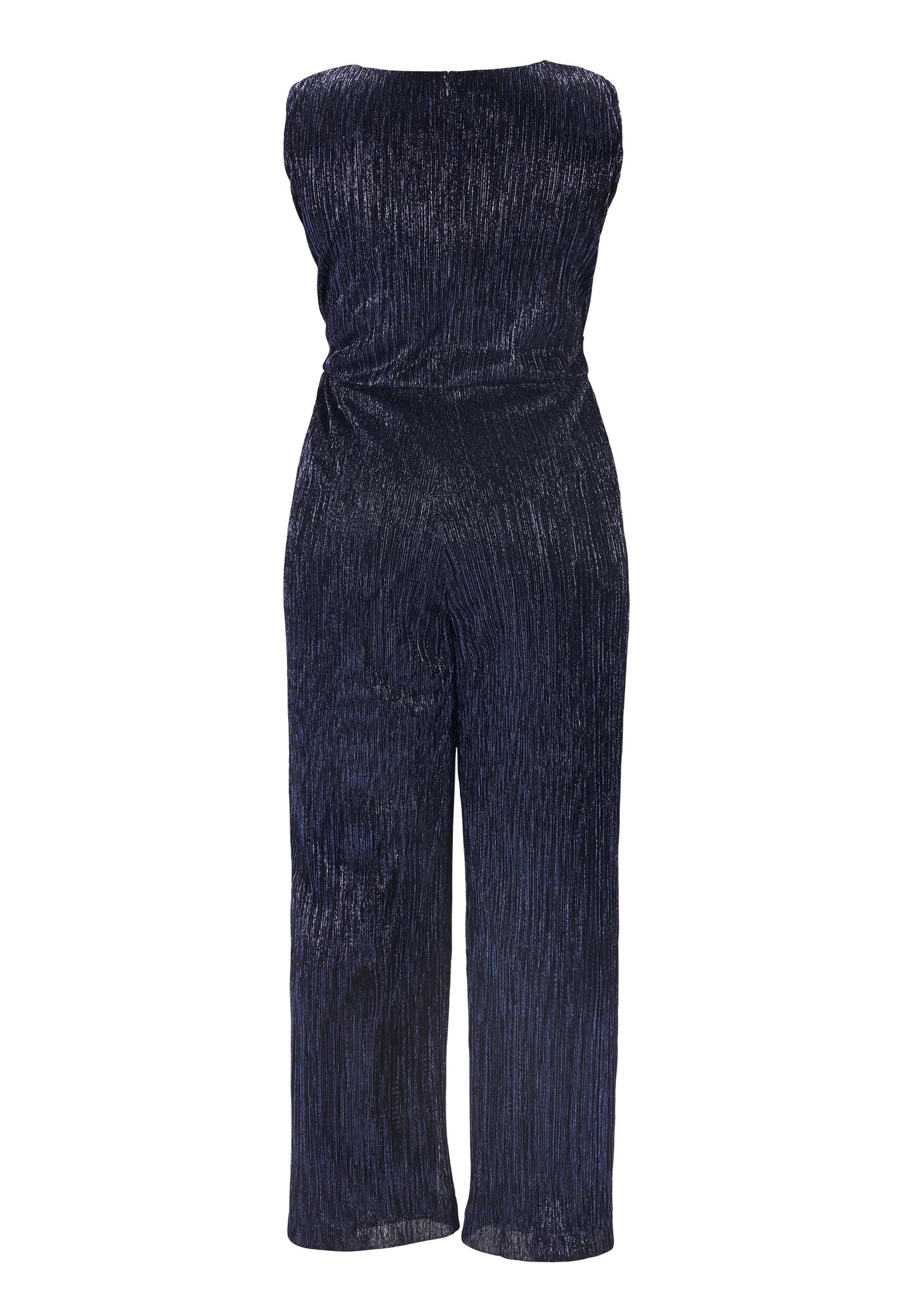 Curve / Plissierter Lurex-Jumpsuit ohne Ärmel