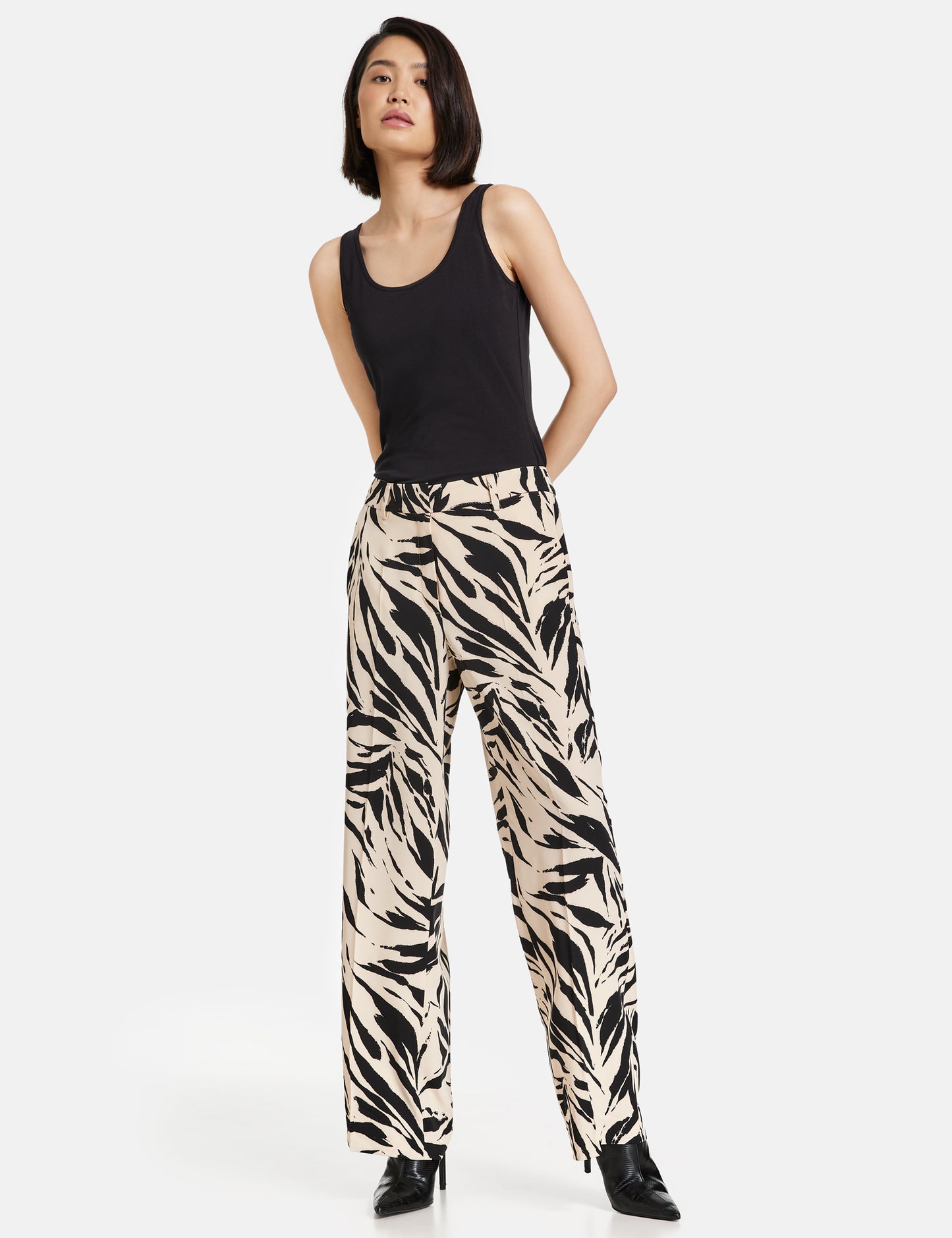 Weite Hose mit Print Wide Leg