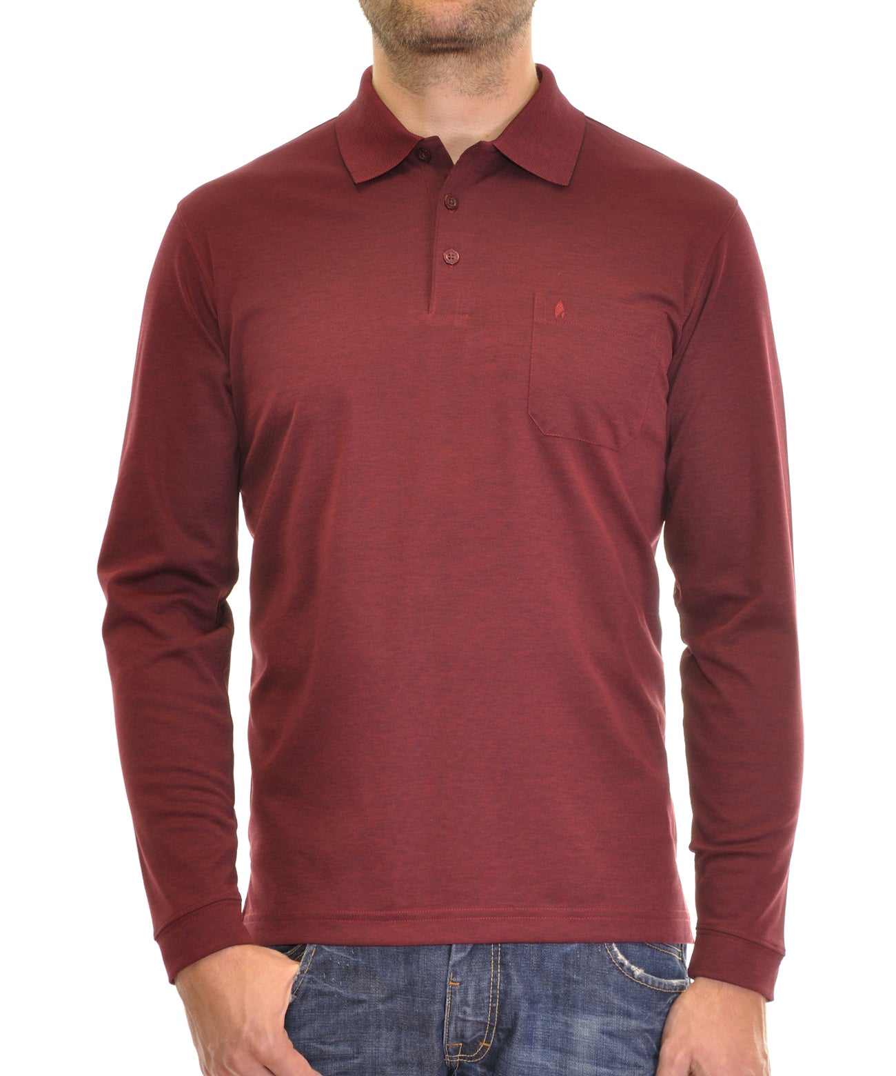 RAGMAN Softknit-Polo langarm