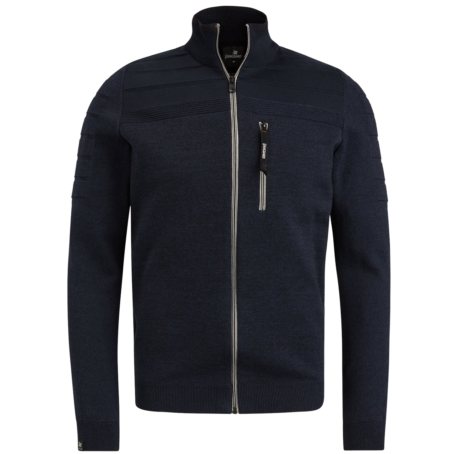 Zip jacket cotton bonded mouline