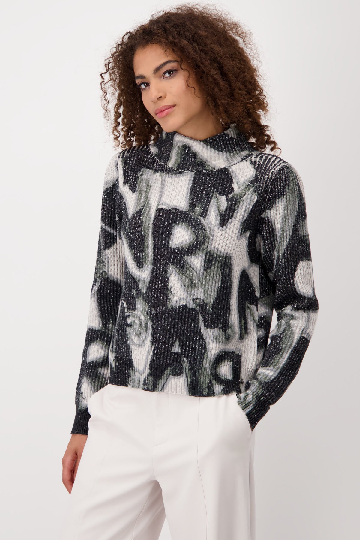 Pullover, stone gemustert