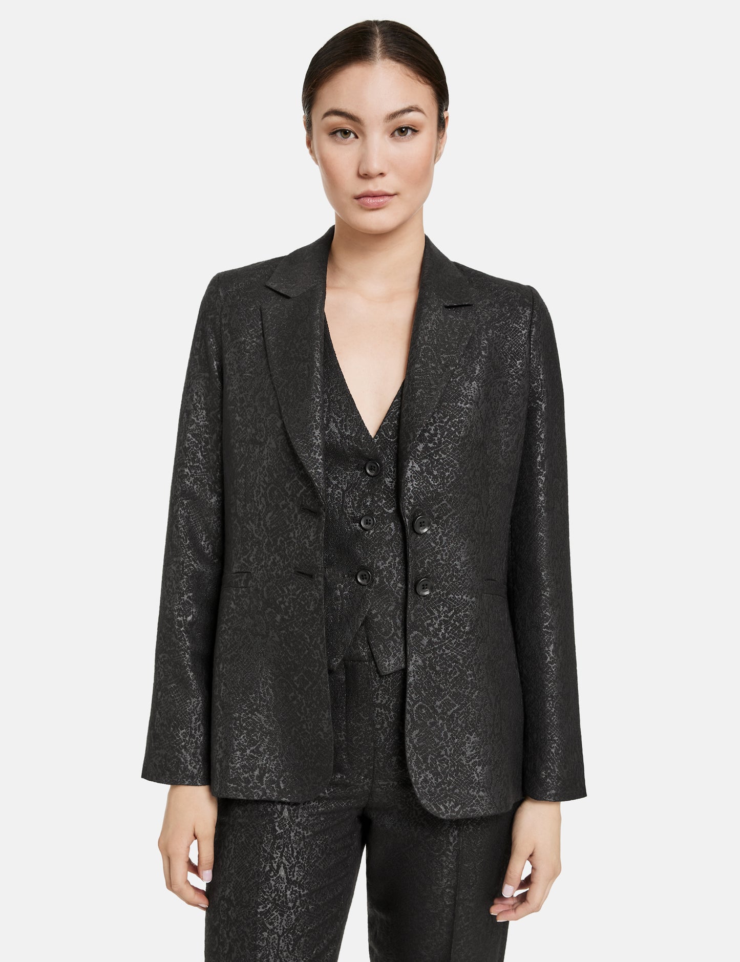 Blazer aus glanzvollem Jacquard