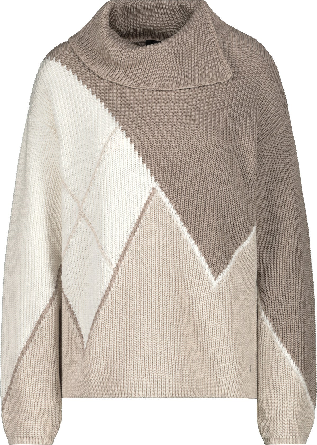 Pullover, cashew gemustert