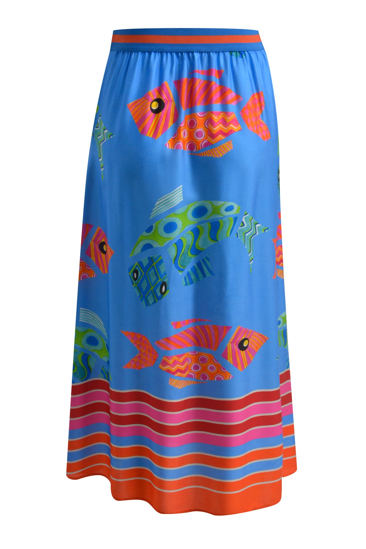 Midiskirt with elastic waist