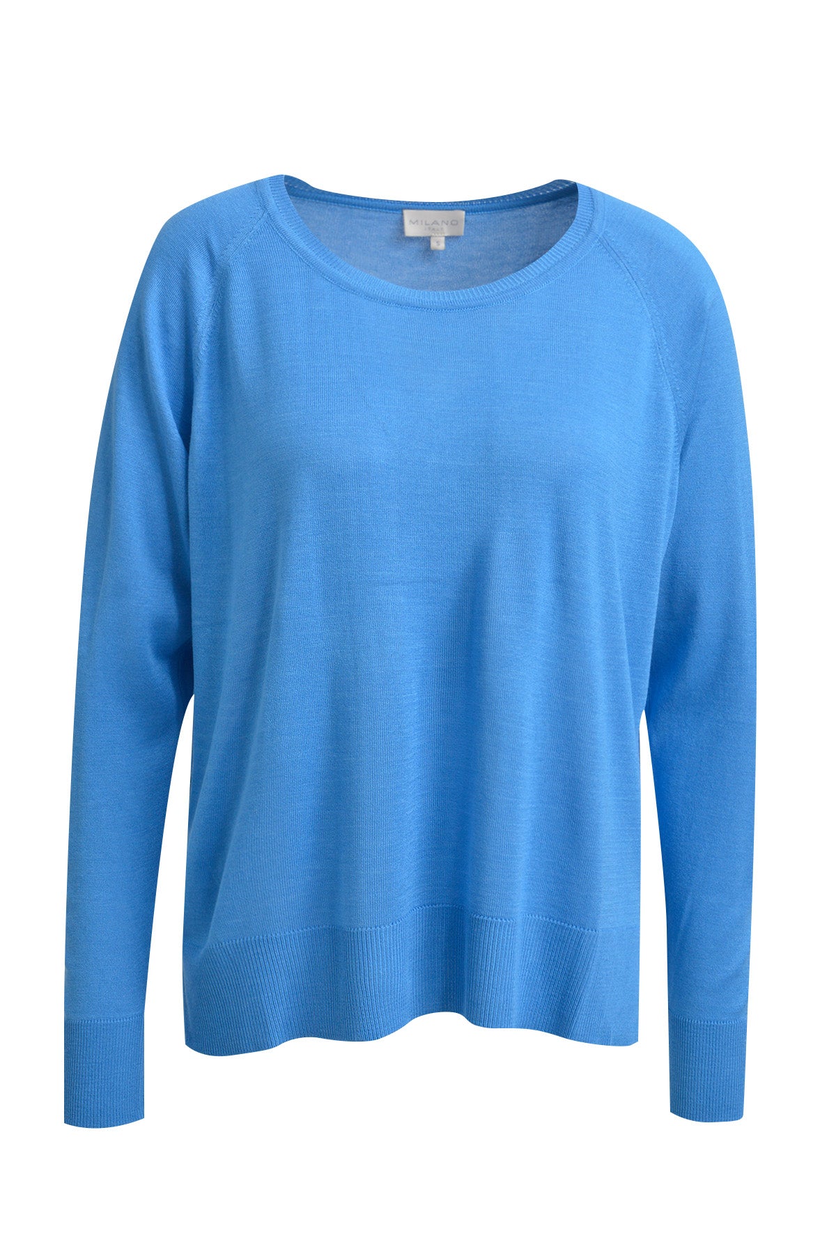 Pullover with roundneck and raglan 1/1 sleeves