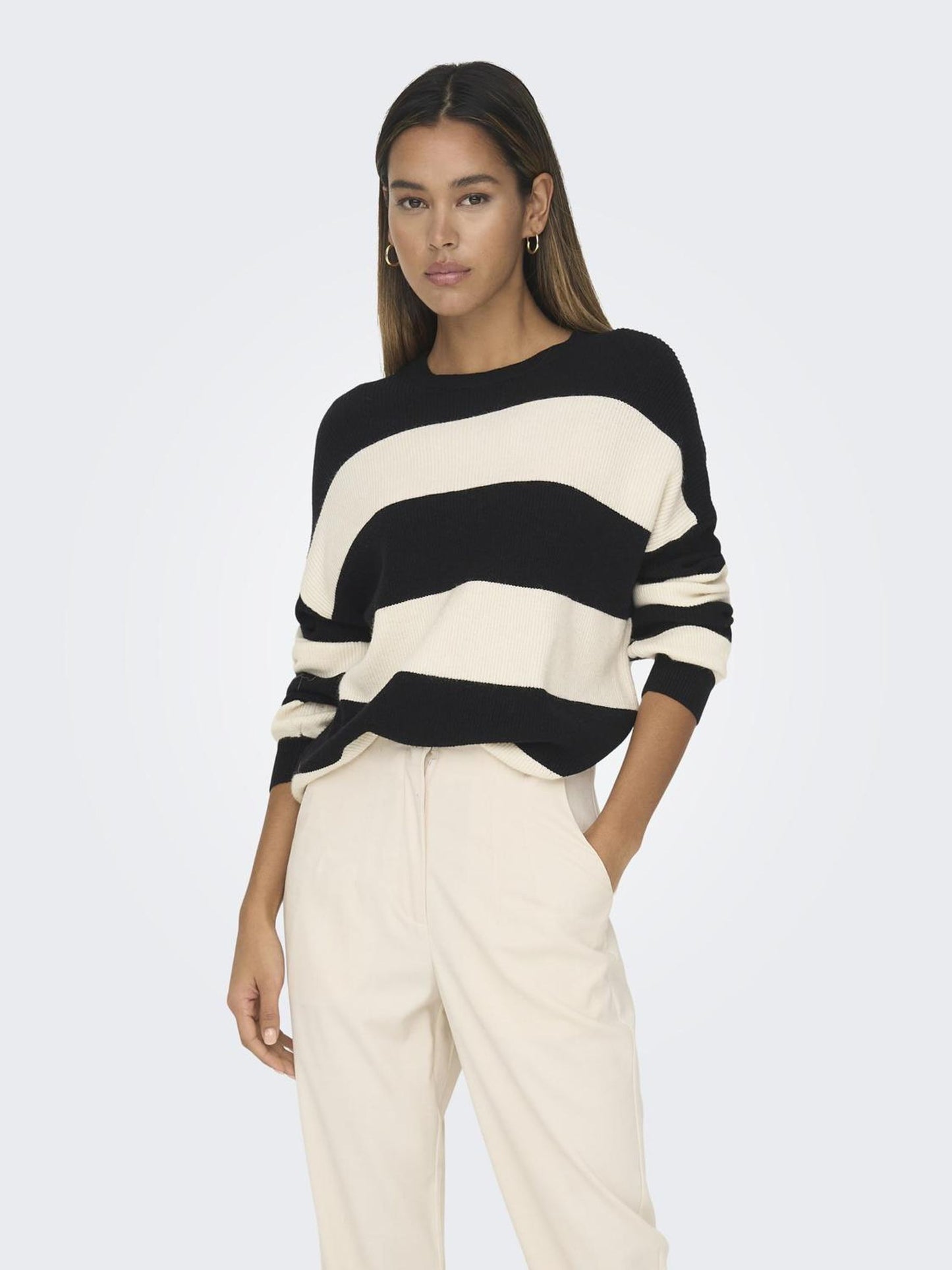 ONLATIA L/S STRIPE PULLOVER KNT NOOS