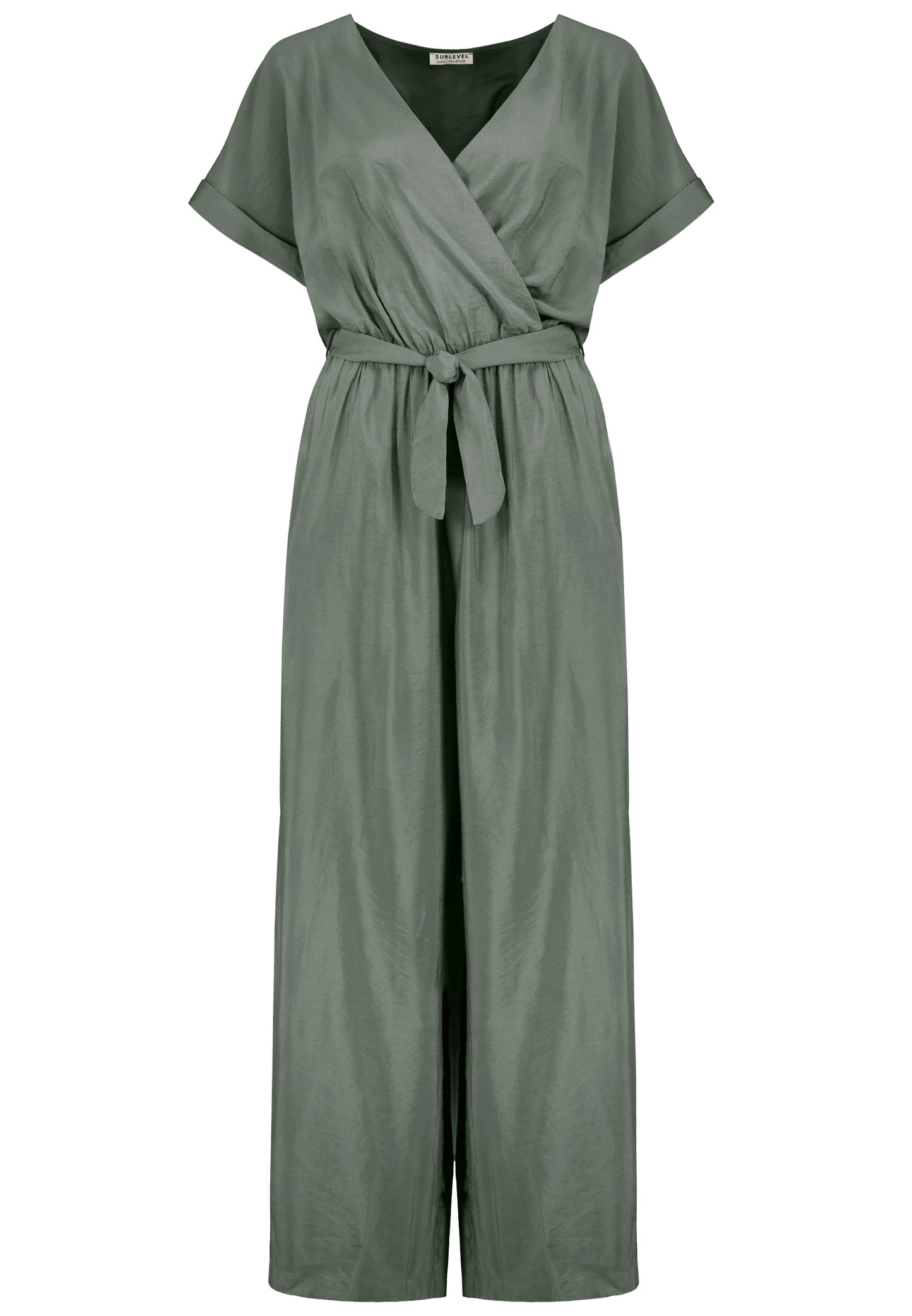 DOB Jumpsuit, weites Bein, Cache-Co, forest green