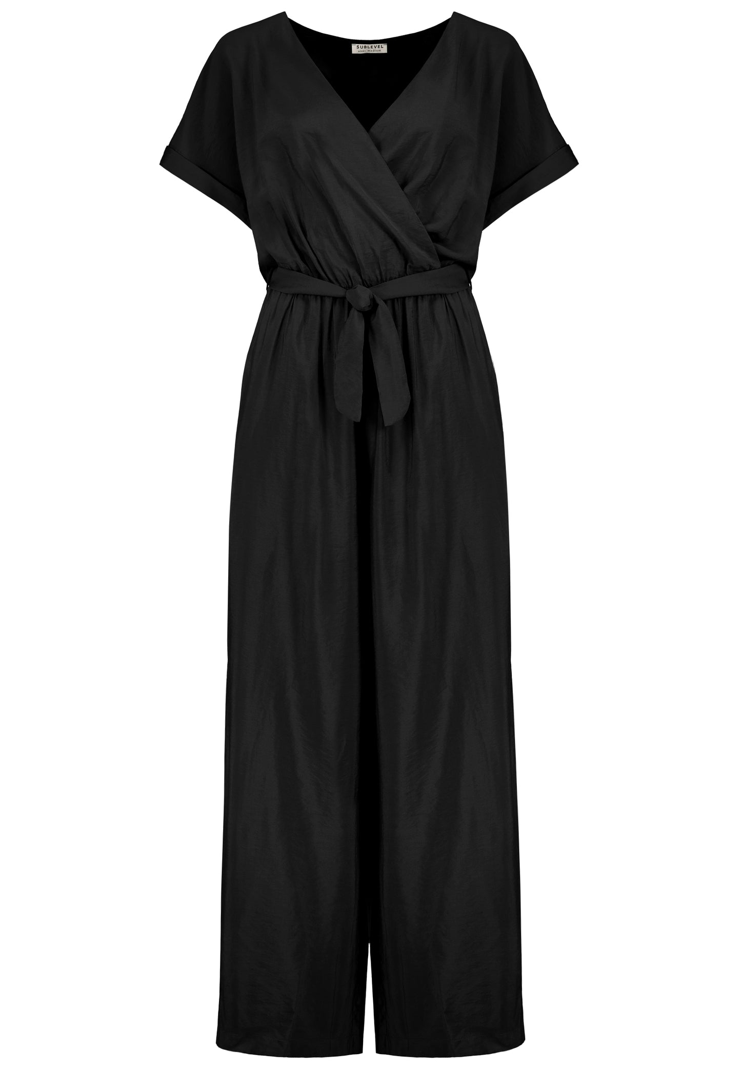 DOB Jumpsuit, weites Bein, Cache-Co, black