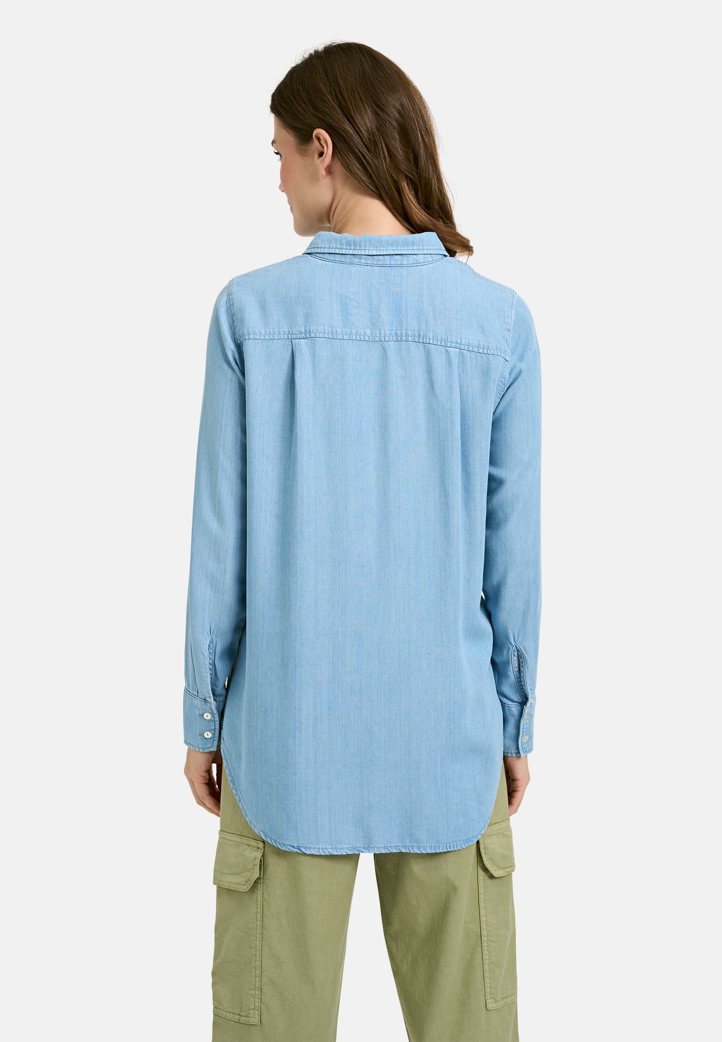 Lyocell Shirt Collar Blouse