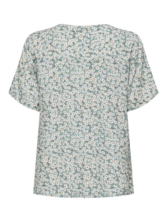 ONLSUSAN S/S V-NECK TOP WVN NOOS