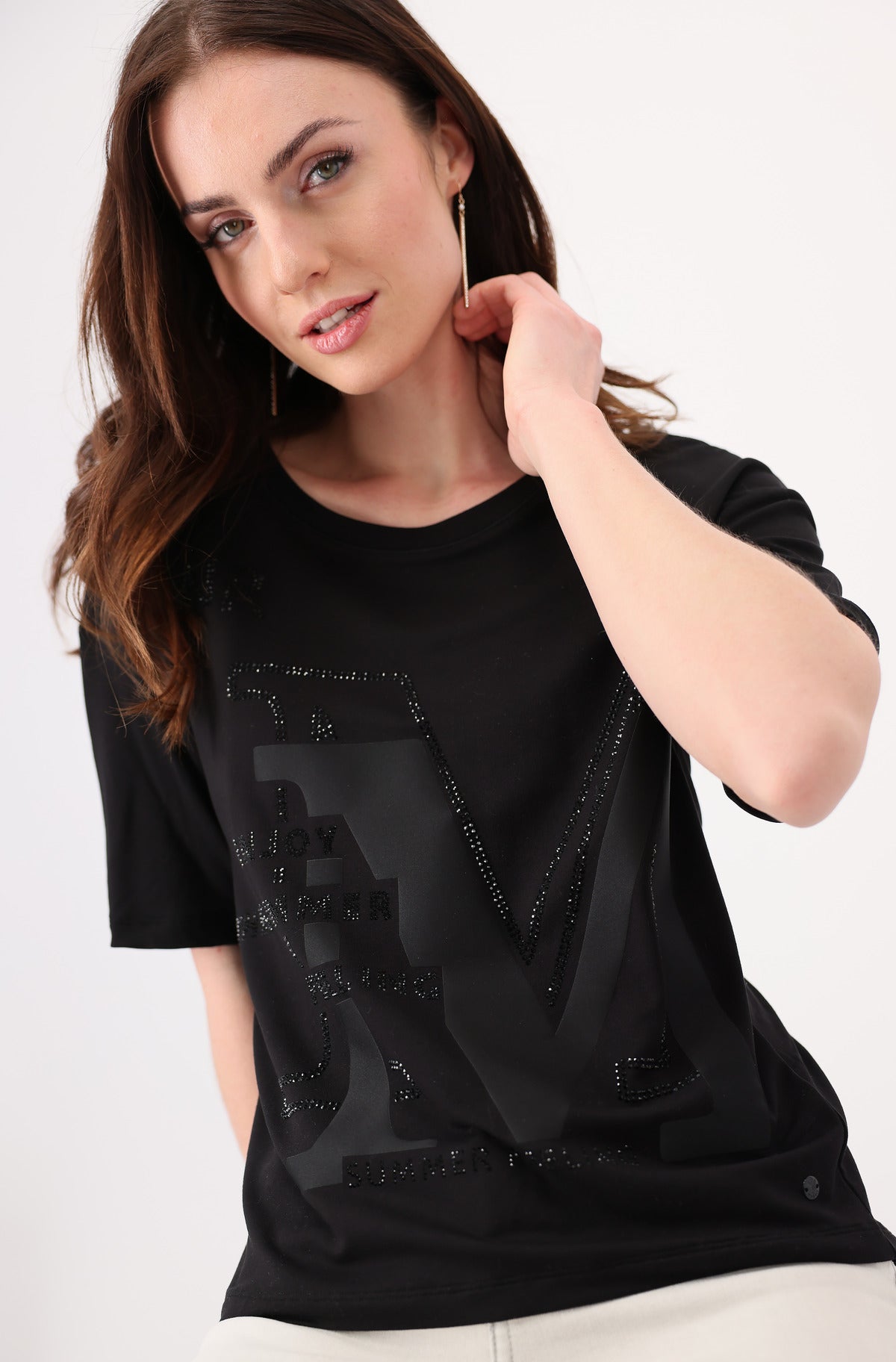 T-Shirt, schwarz