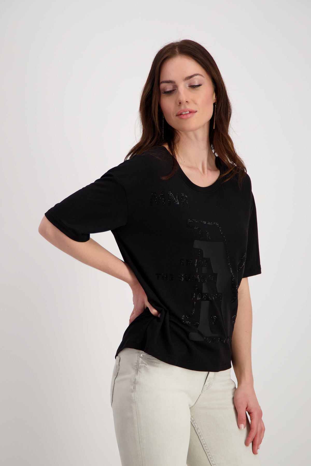 T-Shirt, schwarz