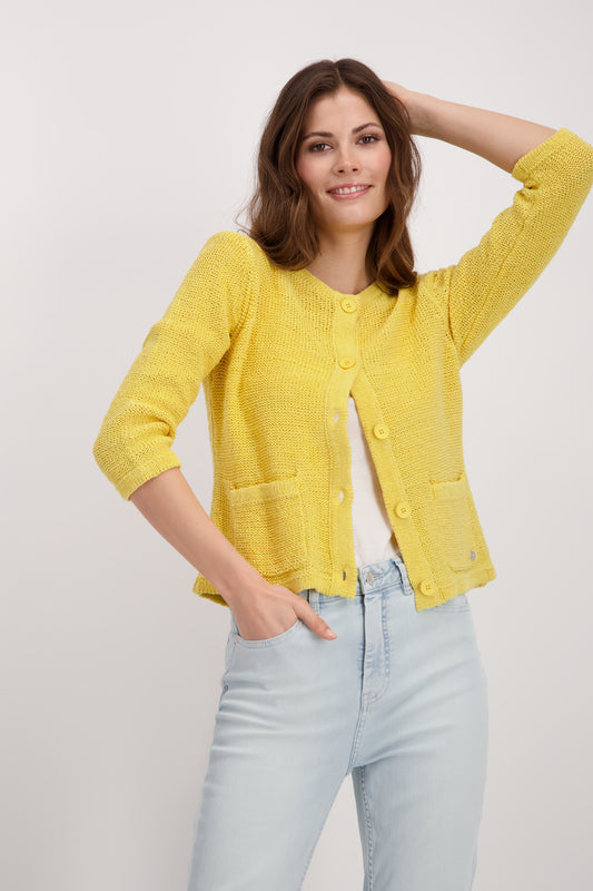 Strickjacke, dry lemon