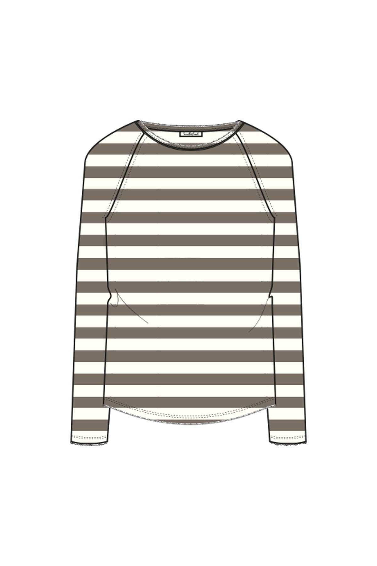 Basic Sweat Raglan Striped