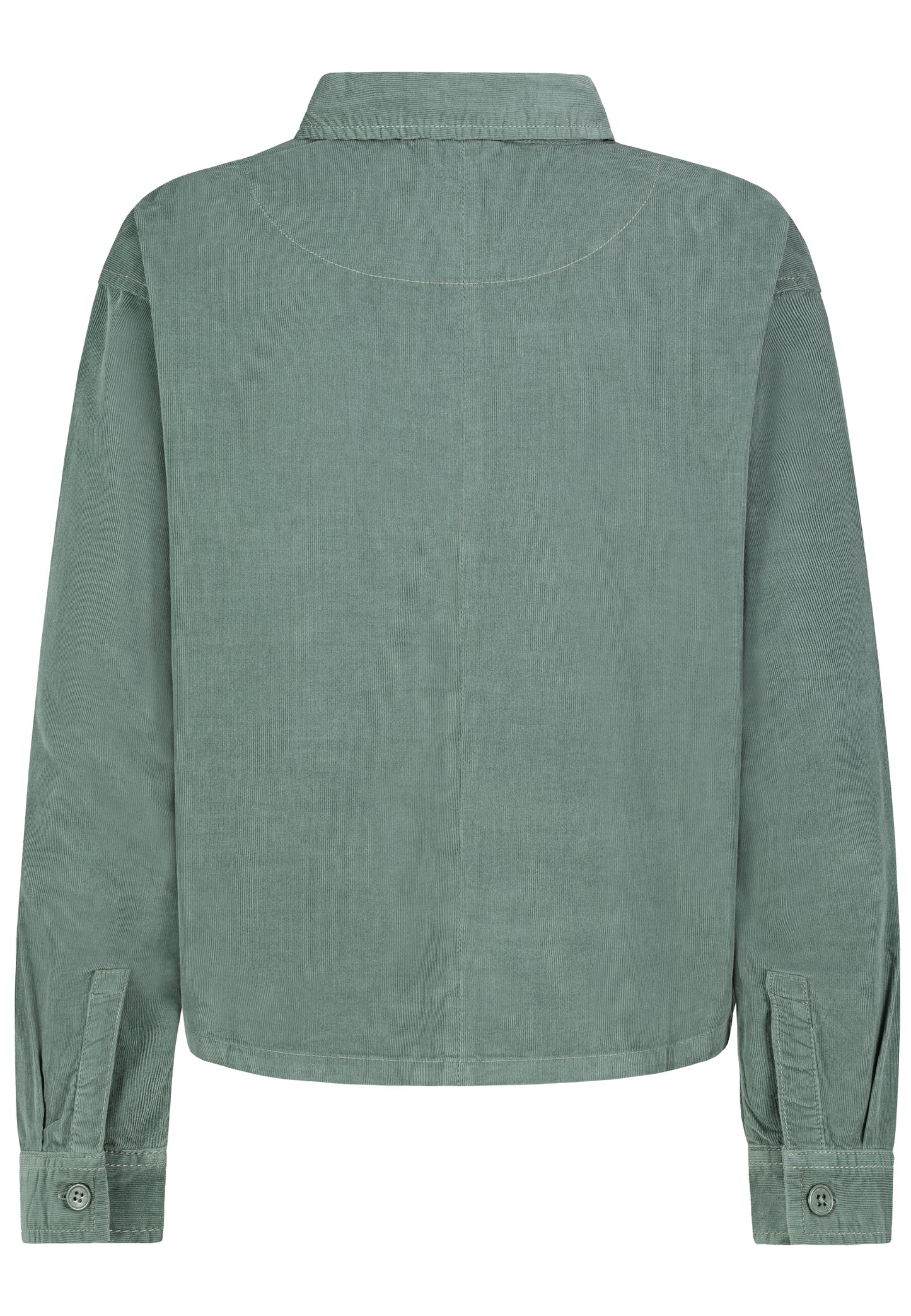 DOB Oversize Hemdjacke, große aufge, forest green