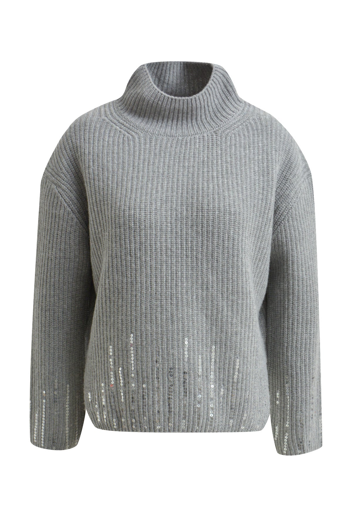 Sequins High Collar Pullover