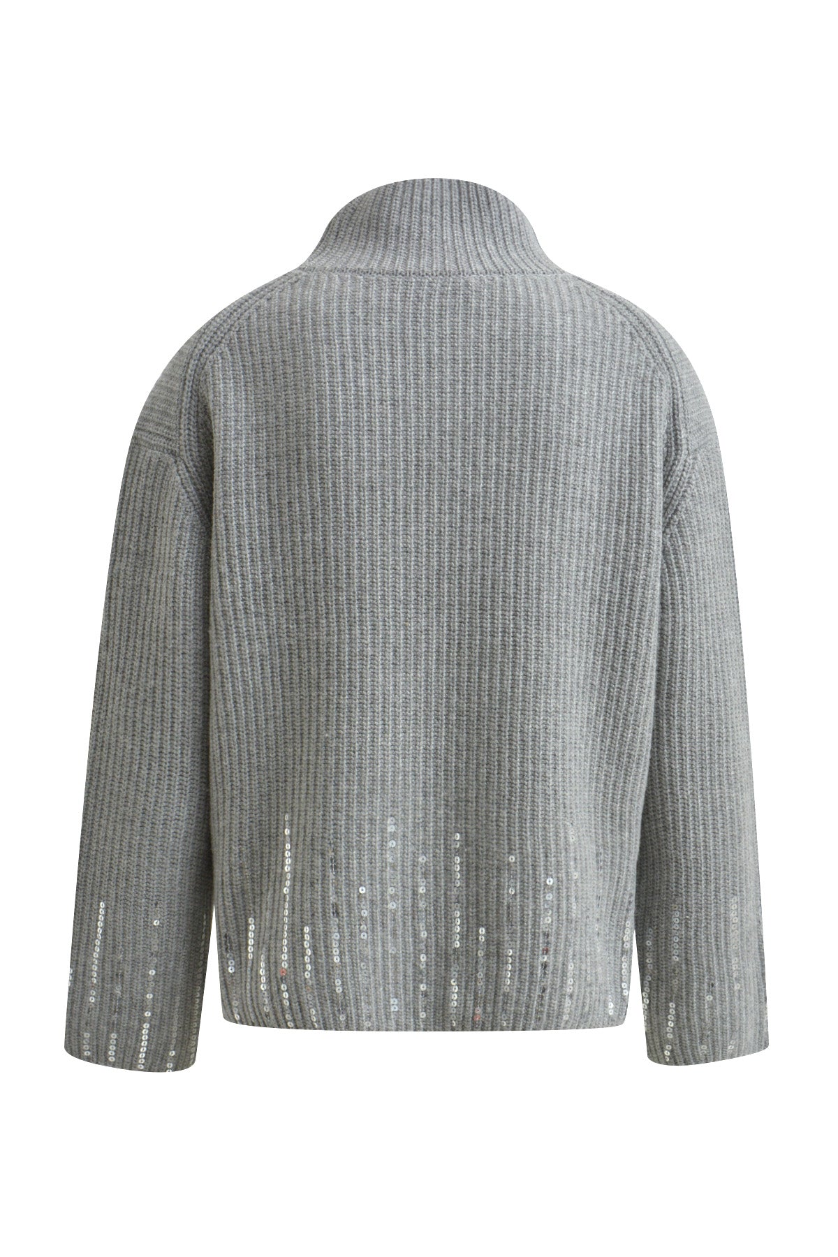 Sequins High Collar Pullover