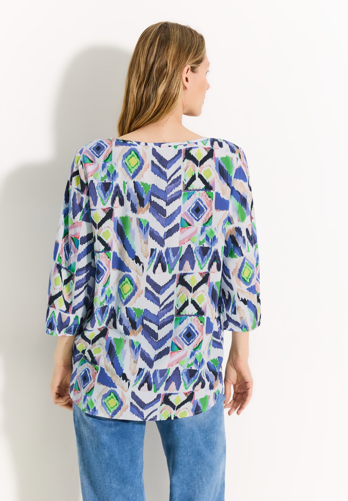 Multicolor Print Bluse