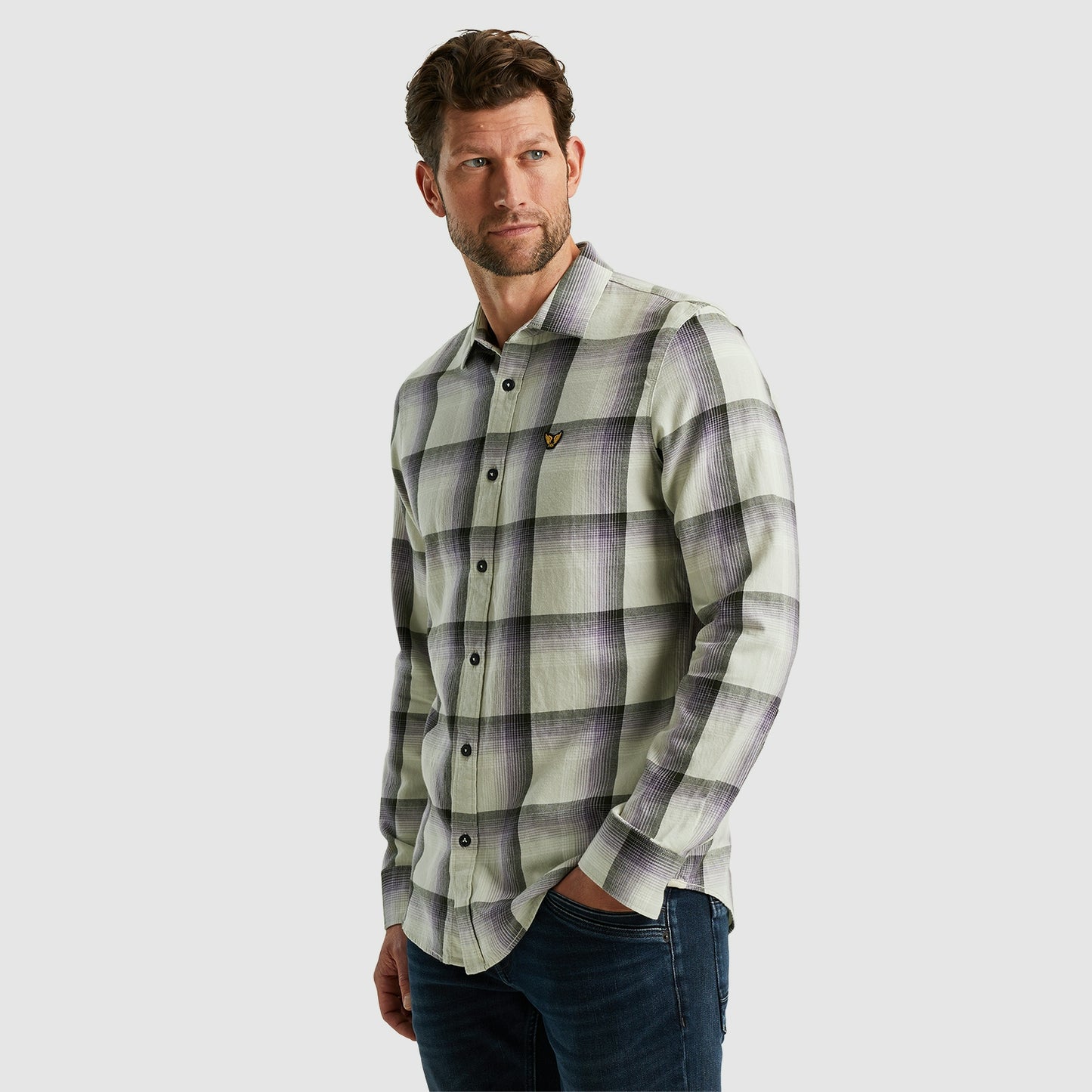 Long Sleeve Shirt Ctn Twill Check