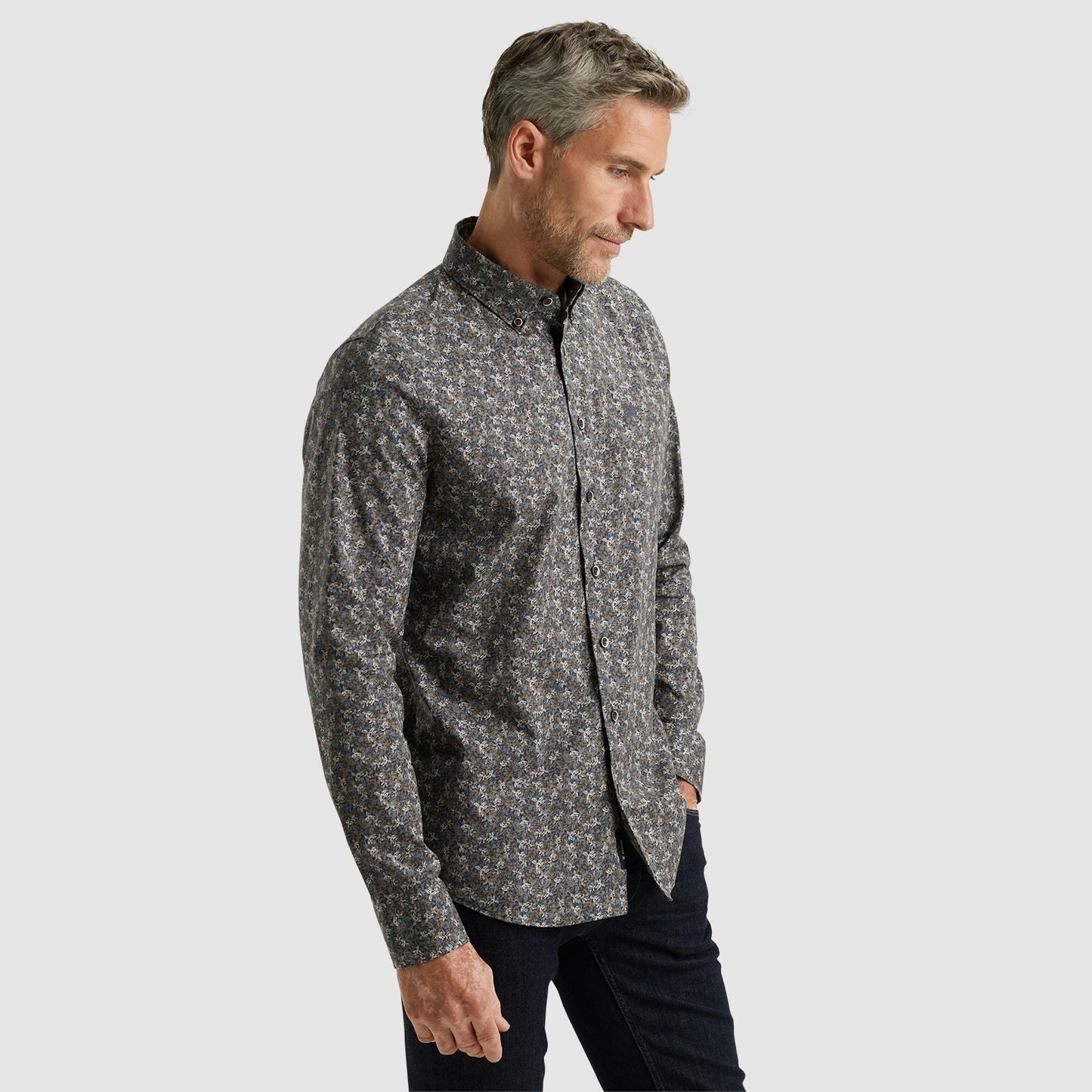 Long Sleeve Shirt Print on poplin stretch