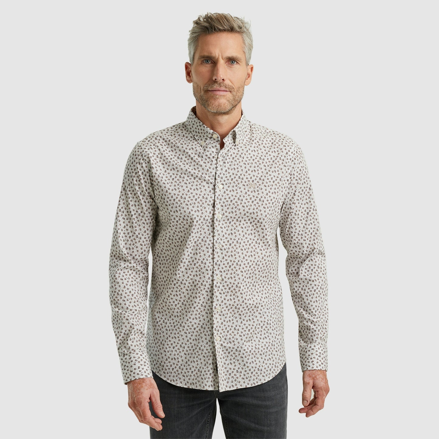 Long Sleeve Shirt Print on poplin stretch