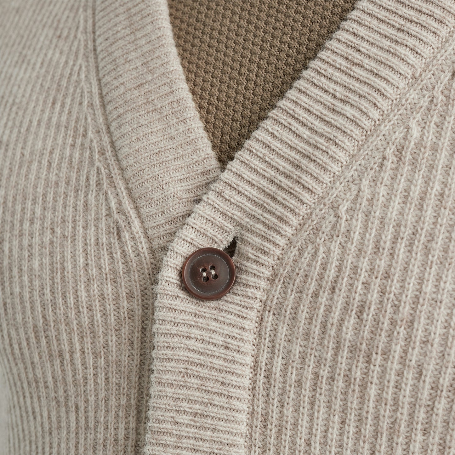 Button jacket wool cotton mix