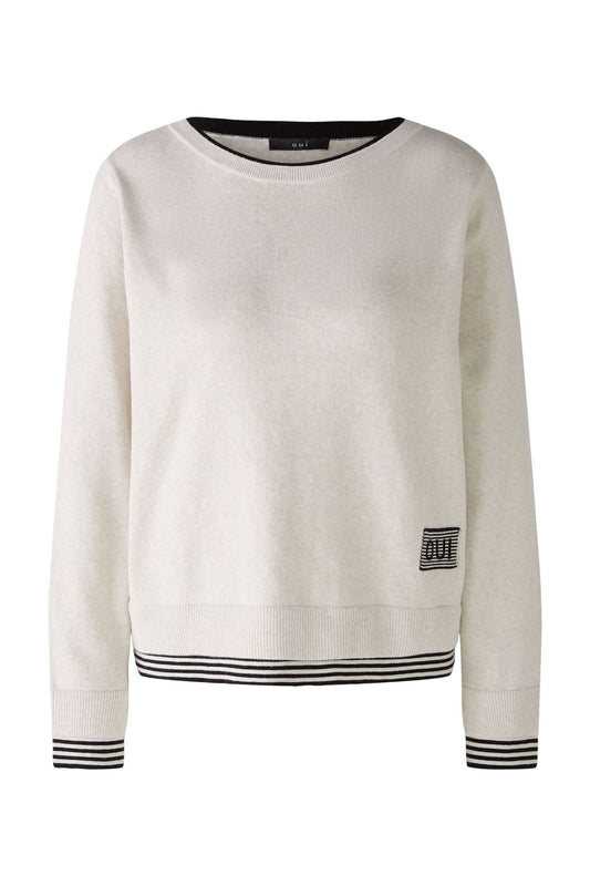 LEEZA Pullover reine Baumwolle