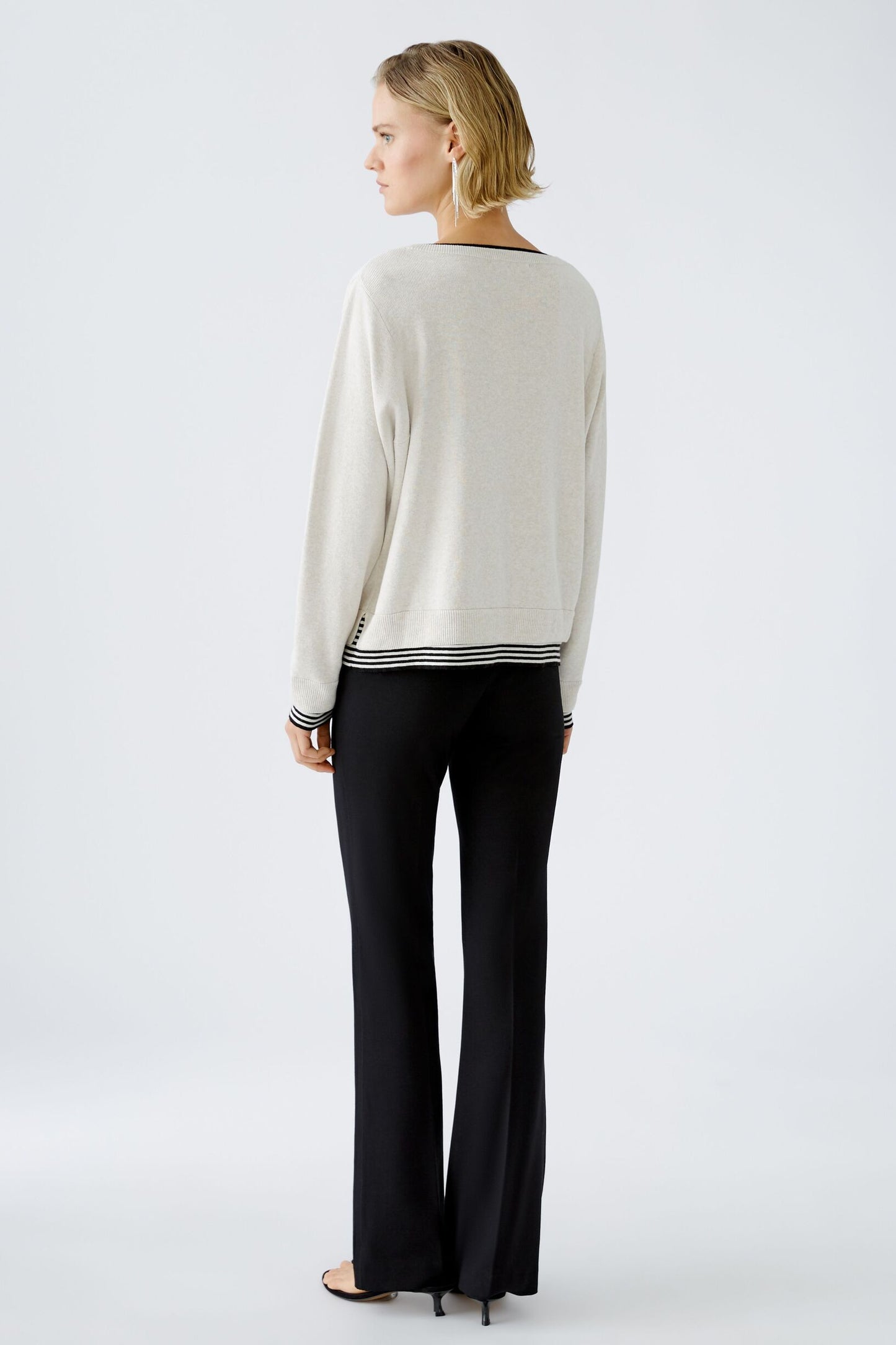 LEEZA Pullover reine Baumwolle