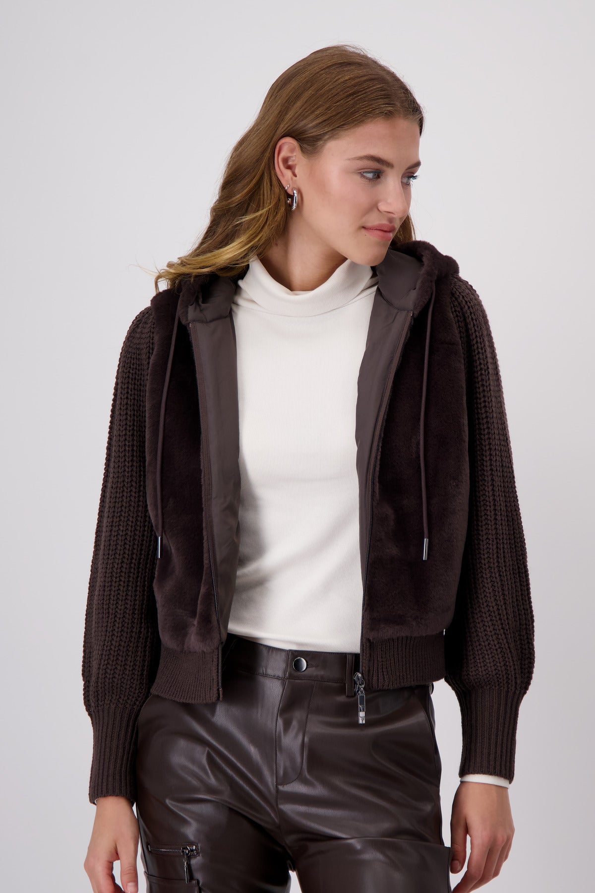 Strickjacke, espresso