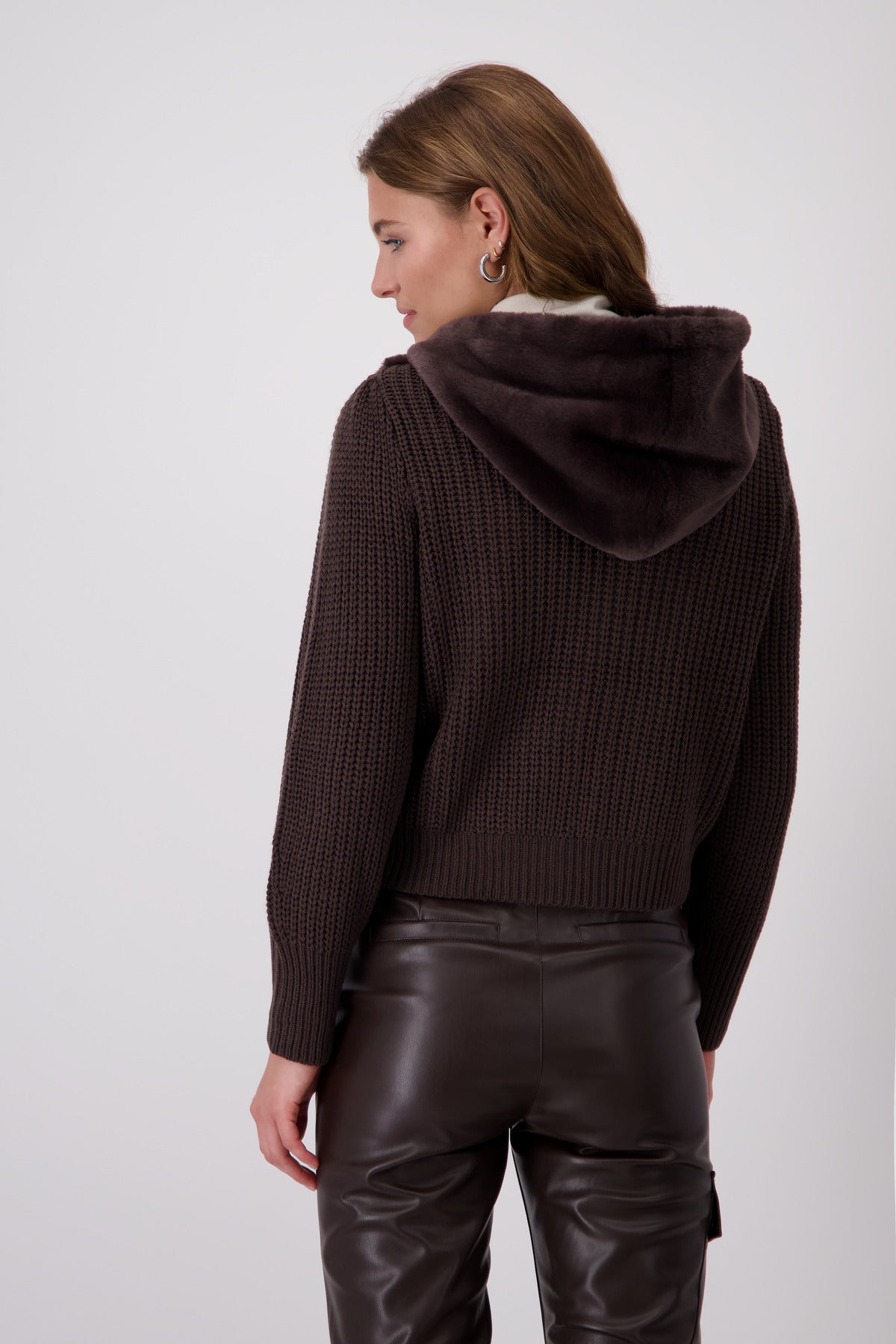 Strickjacke, espresso