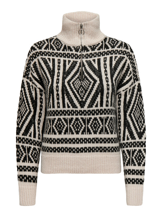 ONLFELICIA LS ZIP PULLOVER KNT