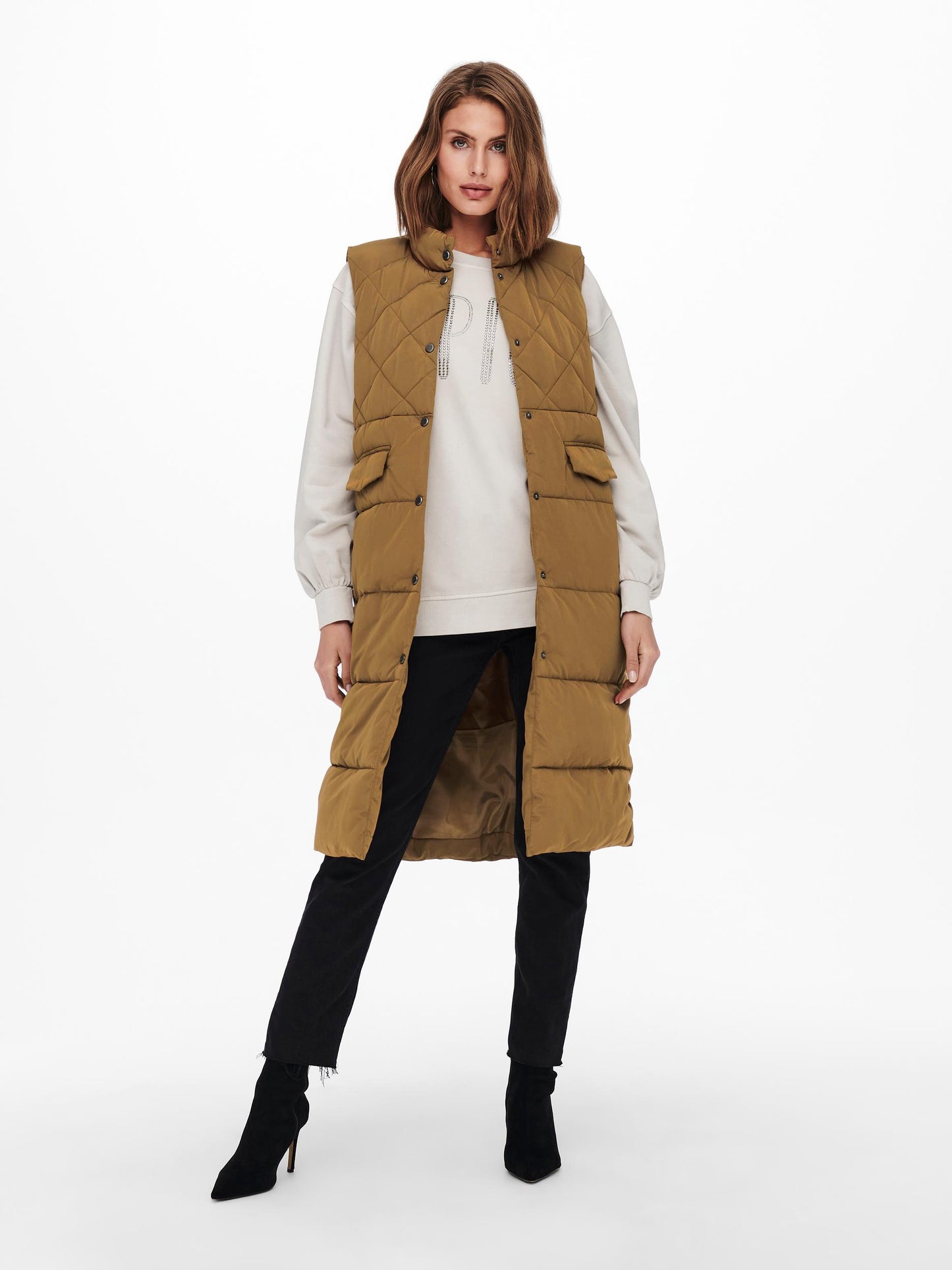 ONLSTACY QUILTED LONG WAISTCOAT OTW NOOS