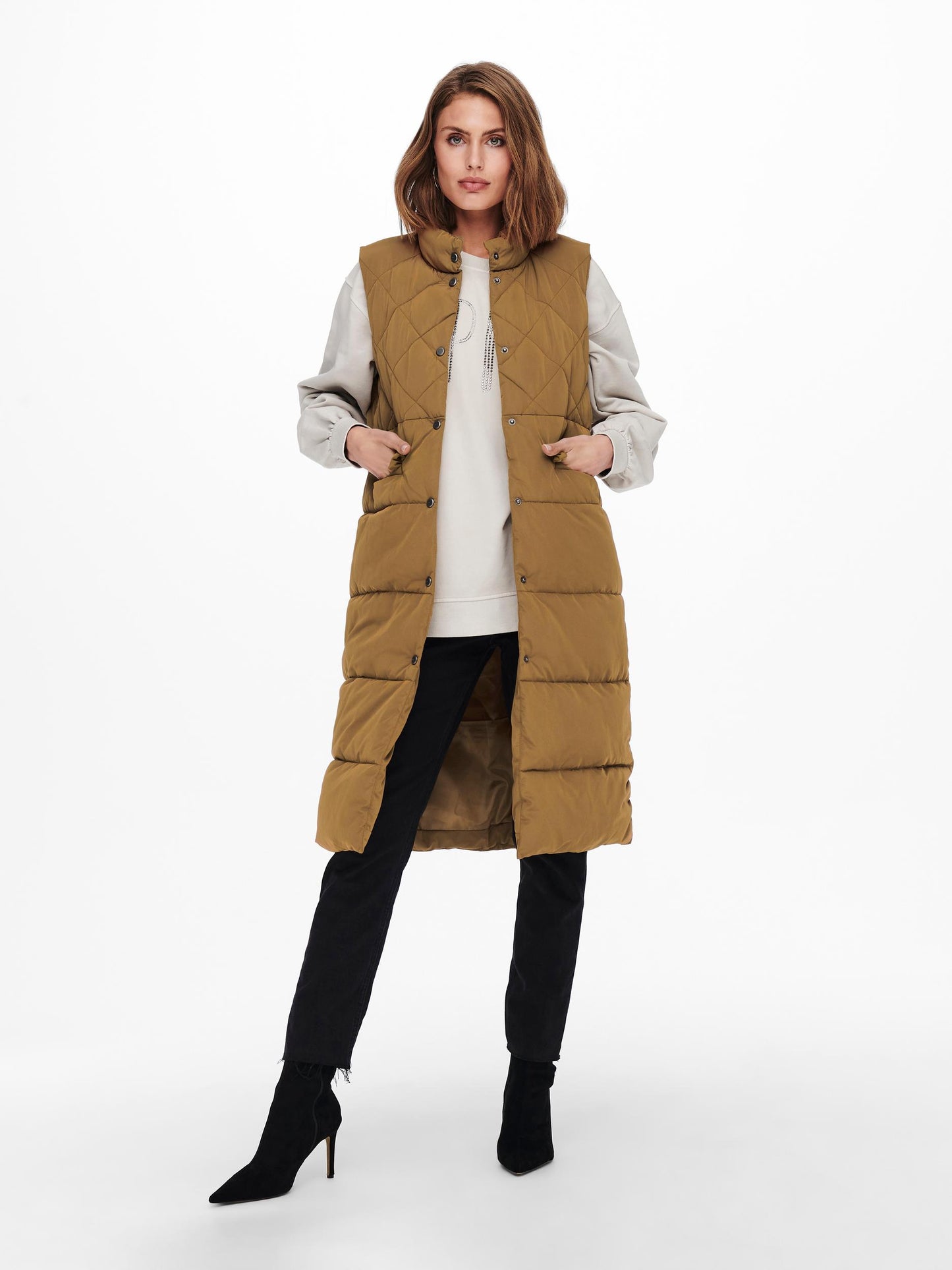 ONLSTACY QUILTED LONG WAISTCOAT OTW NOOS
