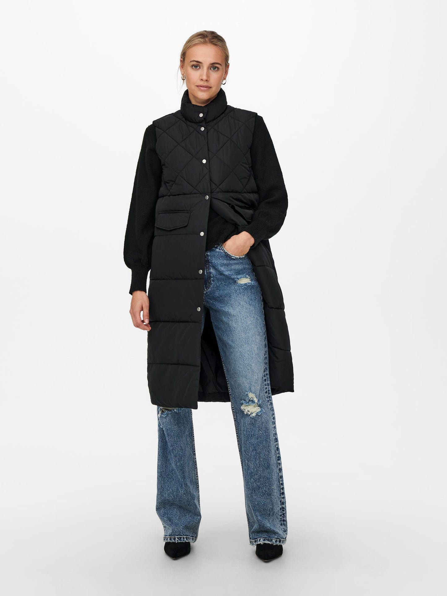 ONLSTACY QUILTED LONG WAISTCOAT OTW NOOS